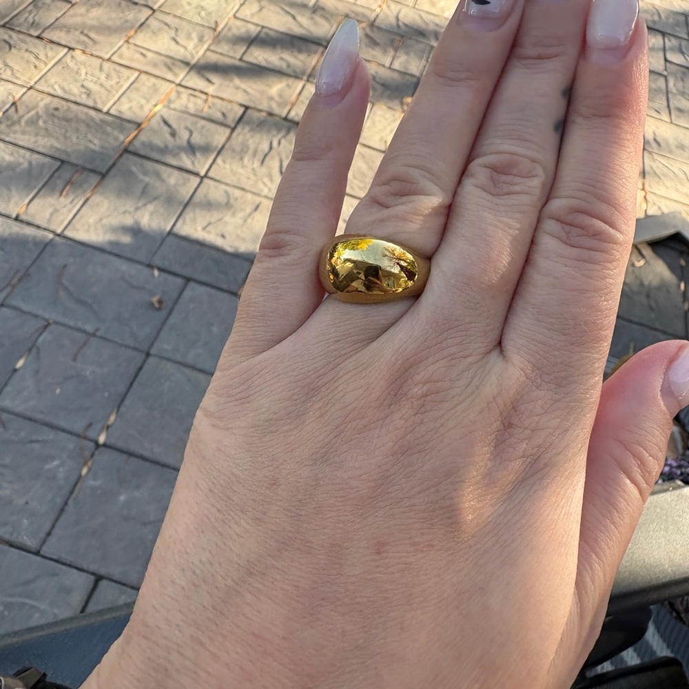 Gold plated Dome Ring